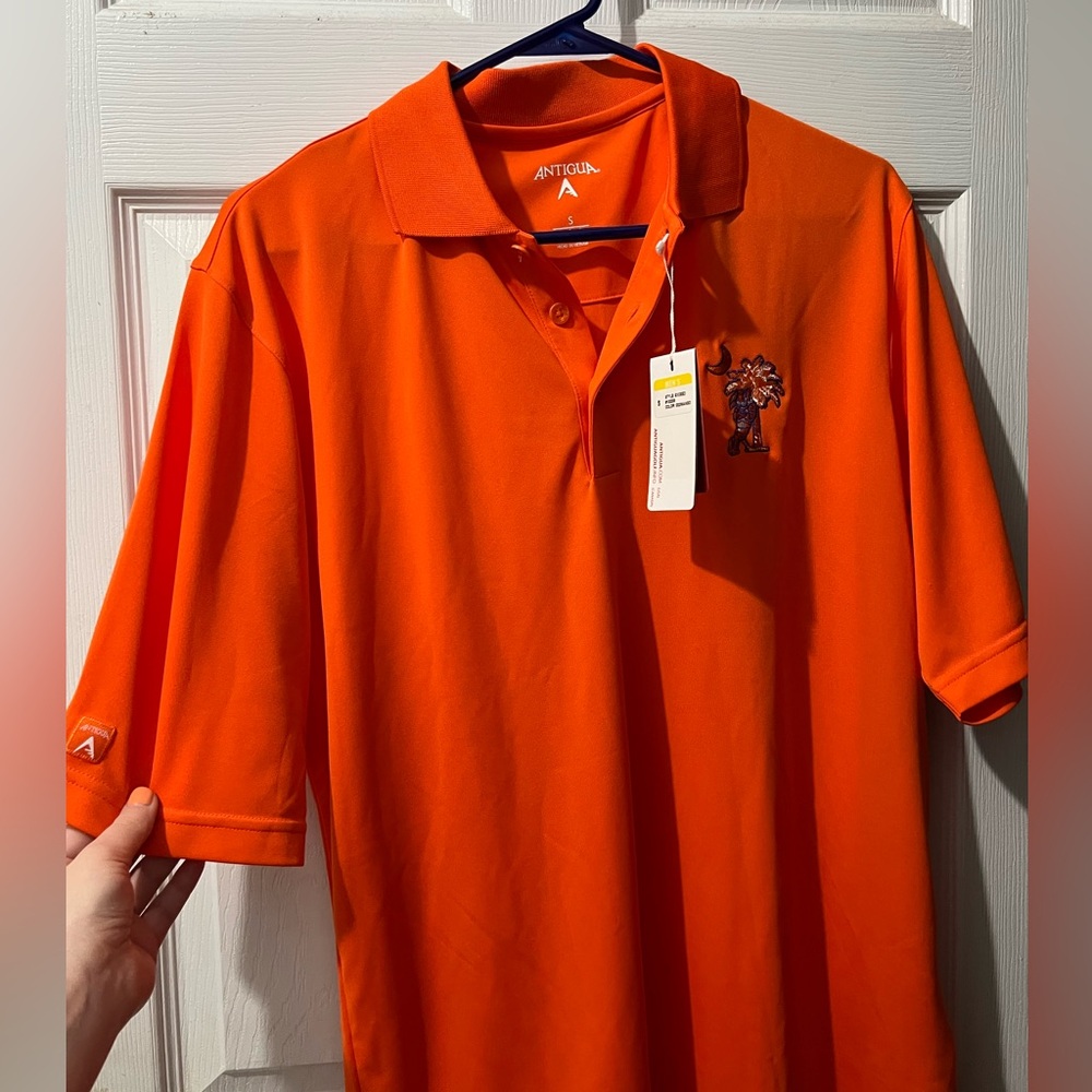 Antigua Men's Orange Polo Shirt